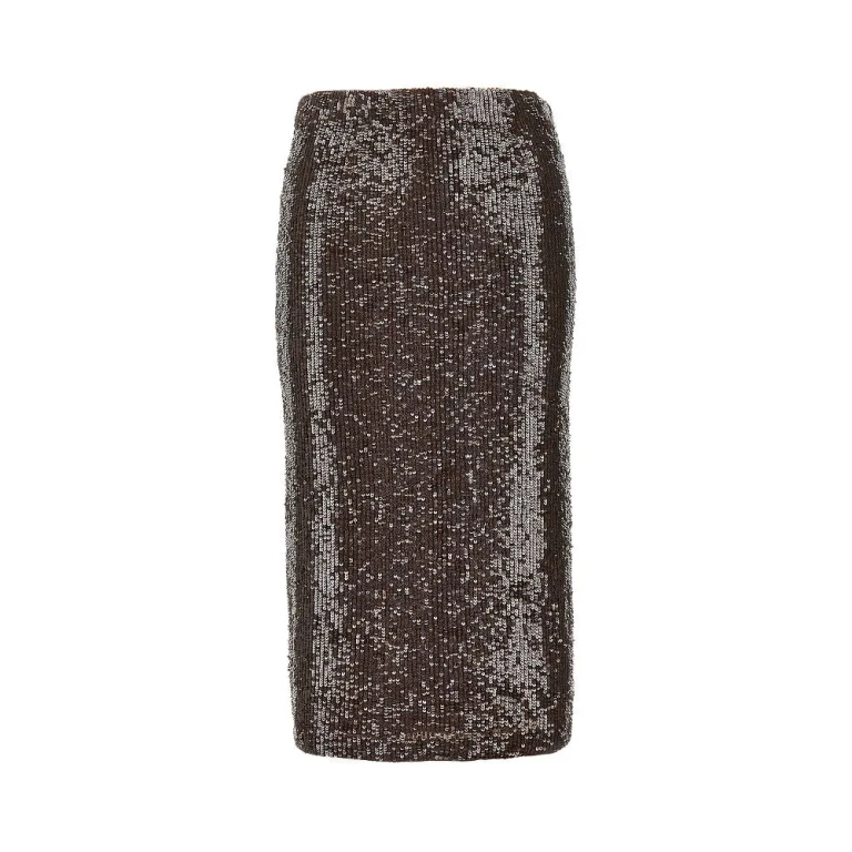 P. A.R. O.S. H. Sequinned midi skirt Woman S