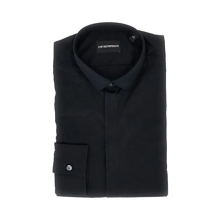 EMPORIO ARMANI Stretch twill shirt Man 39