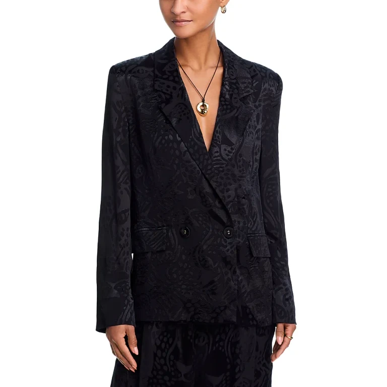 Farm Rio Leopard Jacquard Blazer