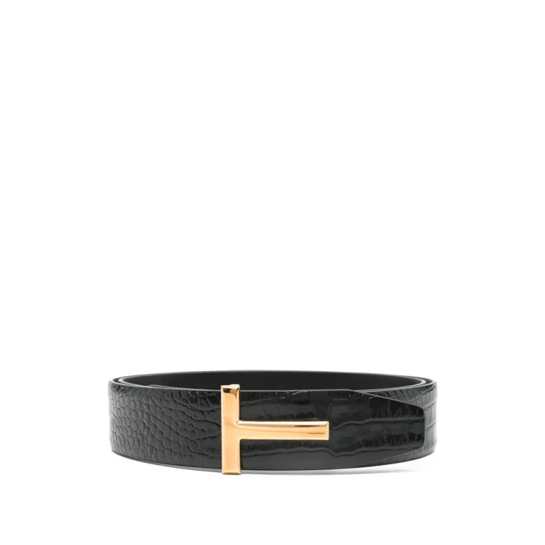 Tom Ford Crocodile-embossed T-buckle Belt