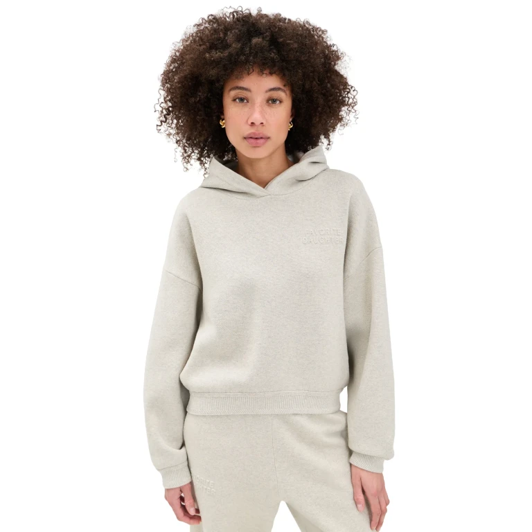 Favorite Daughter The Cropped Fatigue Sisters Hoodie Heather Grey XS