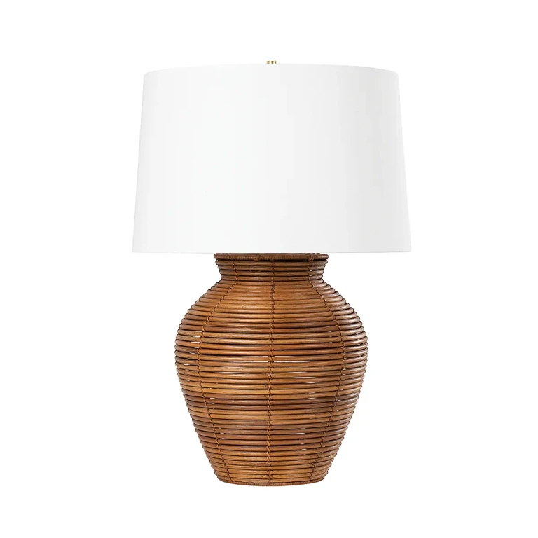 Vintage Gold Leaf One Light Table Lamp from the Newark Collection