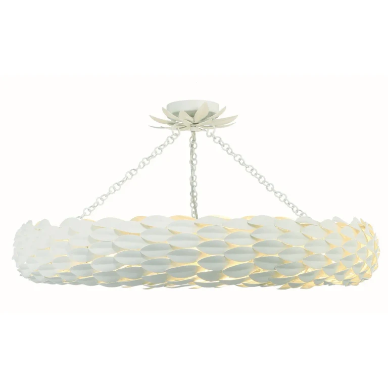 Broche 8-Light Ceiling Mount in Matte White