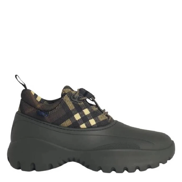 Burberry Check Scoot Trek Sneakers, Brand Size 41 ( US Size 8 )