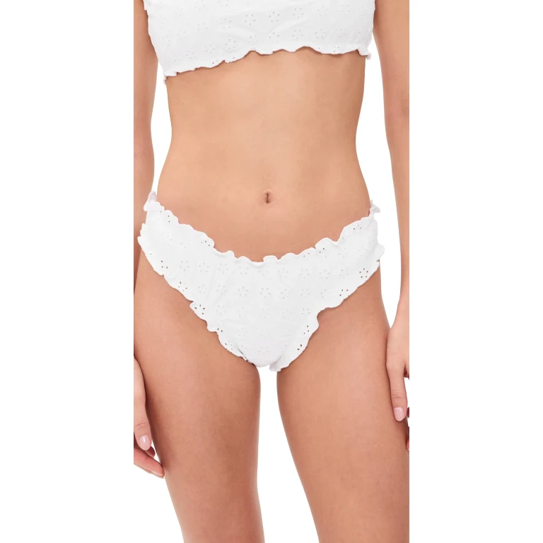 Polo Ralph Lauren Ruffle Bikini Bottoms White M