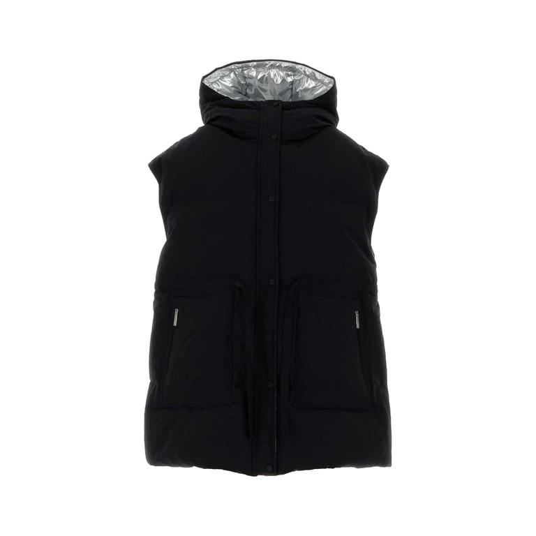 Black Polyester Blend Sleeveless Down Jacket Nero Piumini - Women