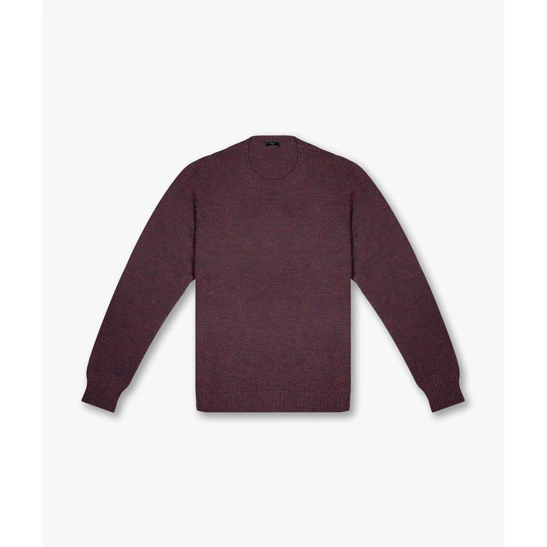 Larusmiani Crew Neck Sweater La Cabane Firebrick Basic Light Kintwear - Men