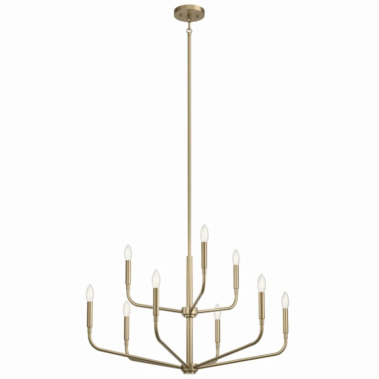 Champagne Bronze Nine Light Chandelier from the Madden Collection