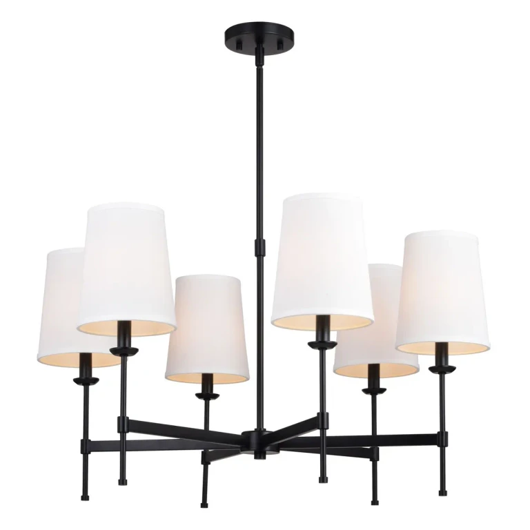 Matte Black Chandelier from the Camden Collection