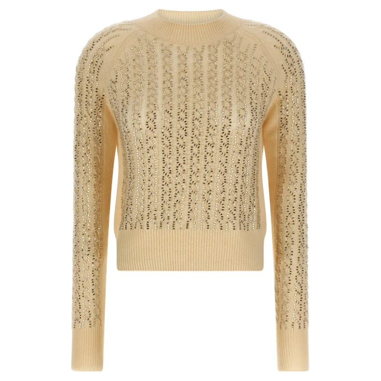 Ermanno Scervino Pull Col Rond - Beige