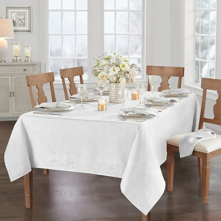 Elrene Caiden Elegance Damask Oblong Tablecloth, 60 x 84