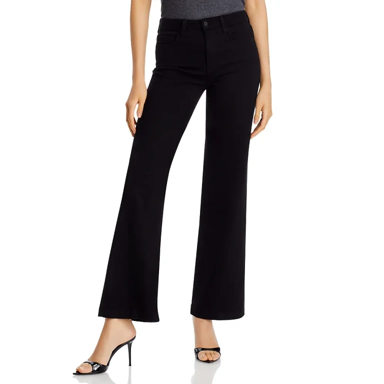 L'Agence Scottie High Rise Wide Leg Jeans in Blanc