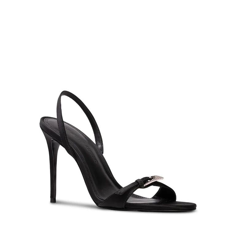 Black Suede Studio Women's Romi 100 Slingback Sandals