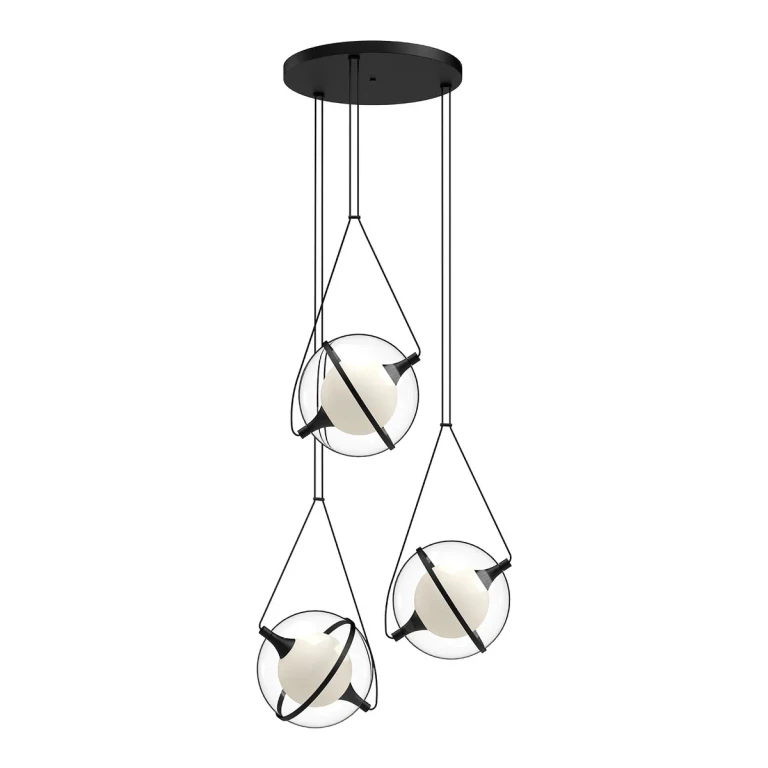 Black LED Chandelier from the Aries Collection