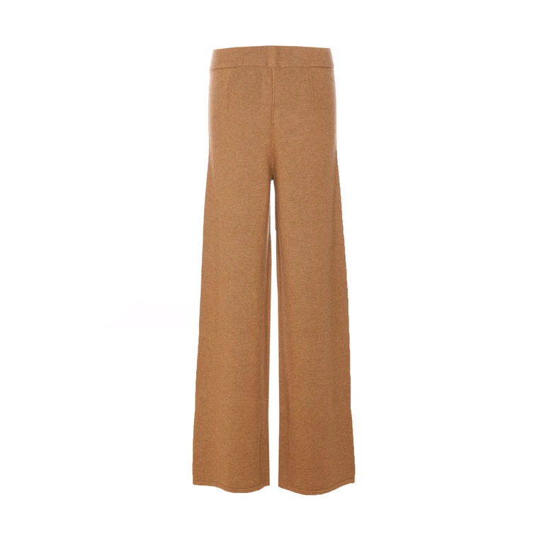 Max Mara Studio Trousers Brown Wool Cashmere - Women