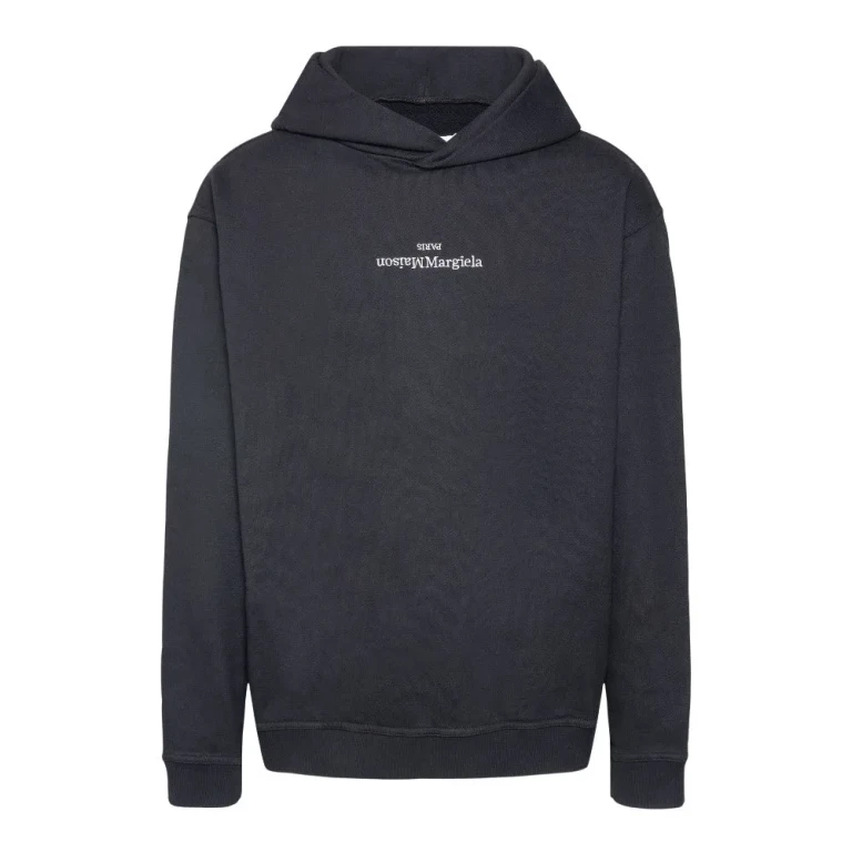 MAISON MARGIELA Upside-down logo embroidery hoodie Man 48