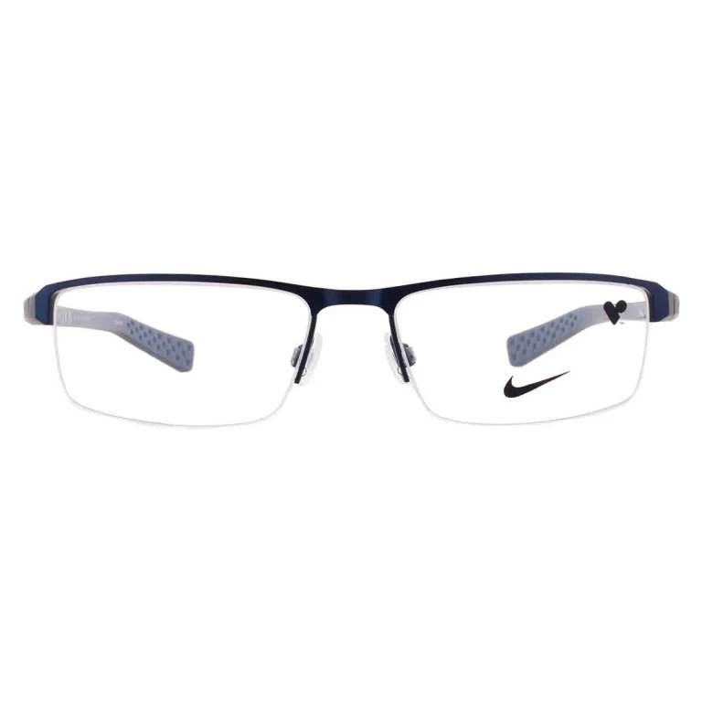 Nike Demo Rectangular Mens Eyeglasses NIKE 8097N 400 55