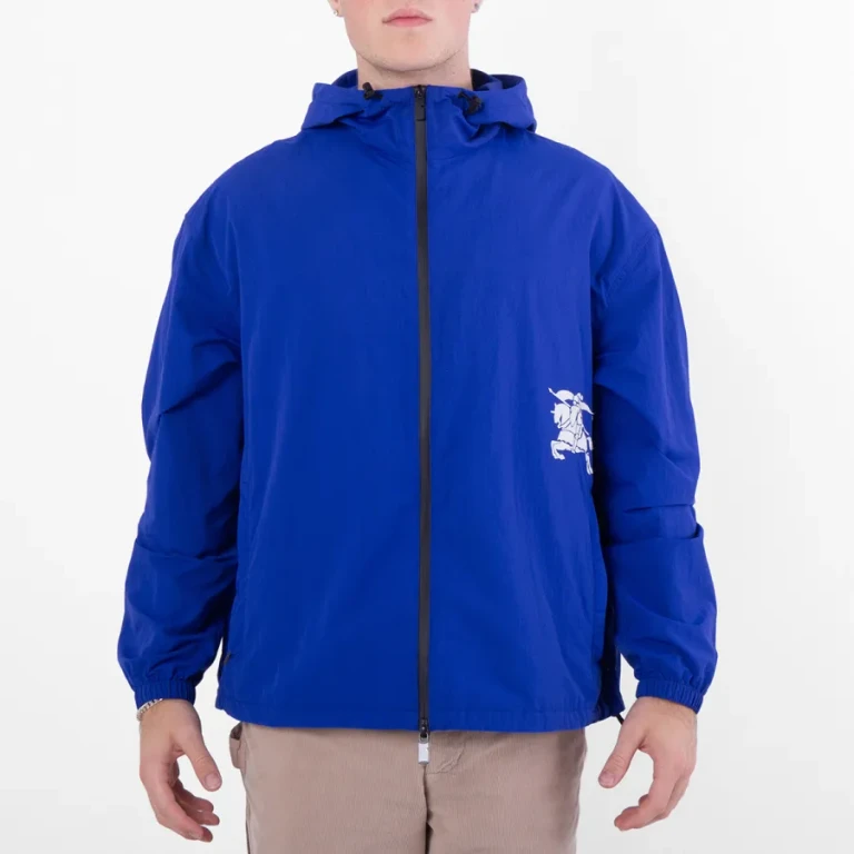 Burberry Equestrian Knight-Applique Hooded Jacket