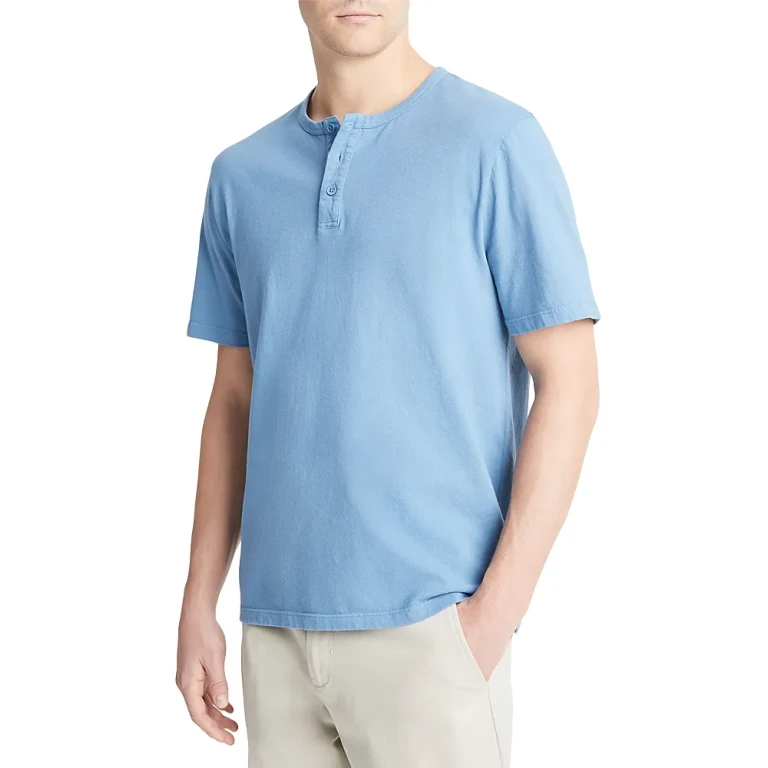 Vince Regular Fit Short Sleeve Henley Tee