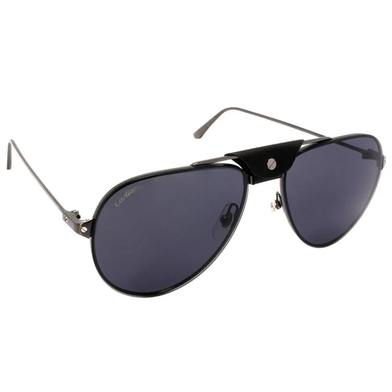 Cartier Santos de Carter Grey Pilot Mens Sunglasses CT0166S 001 60