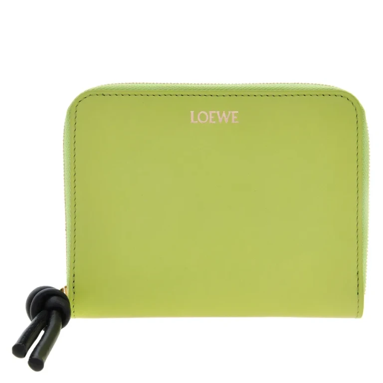 Loewe Knot Compact Zip Around Wallet - Anise/Black