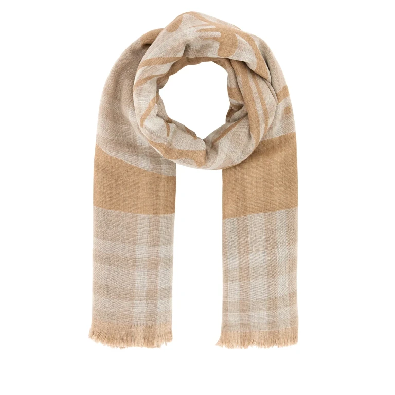 Cachecol feminino Burberry em caxemira com xadrez