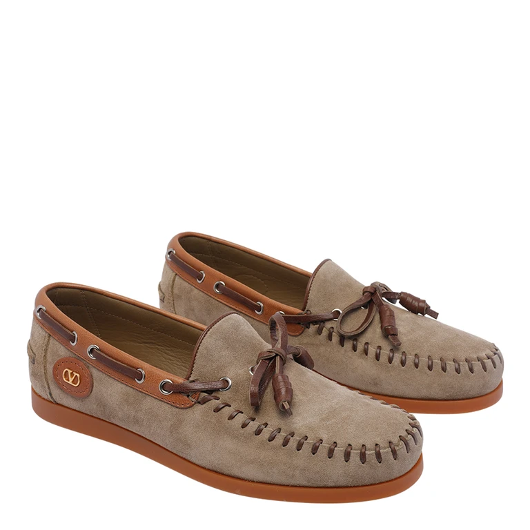 Valentino Garavani Flat shoes Brown Calf Leather Rubber Sole - Men