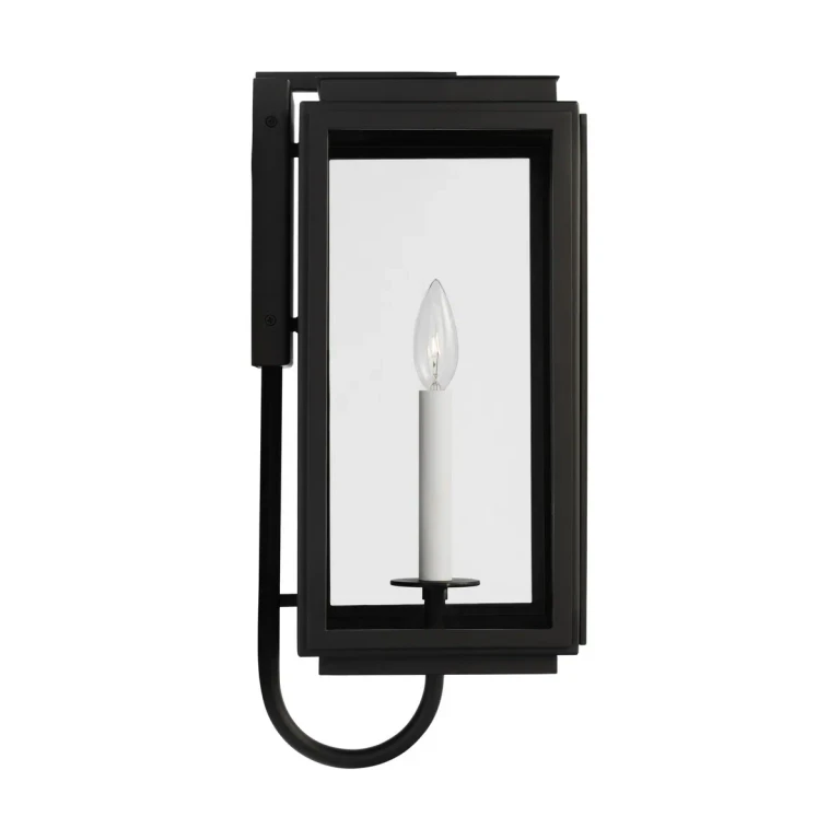 Visual Comfort Studio Edgar Outdoor Wall Light in Textured Black by Lauren Ralph Lauren