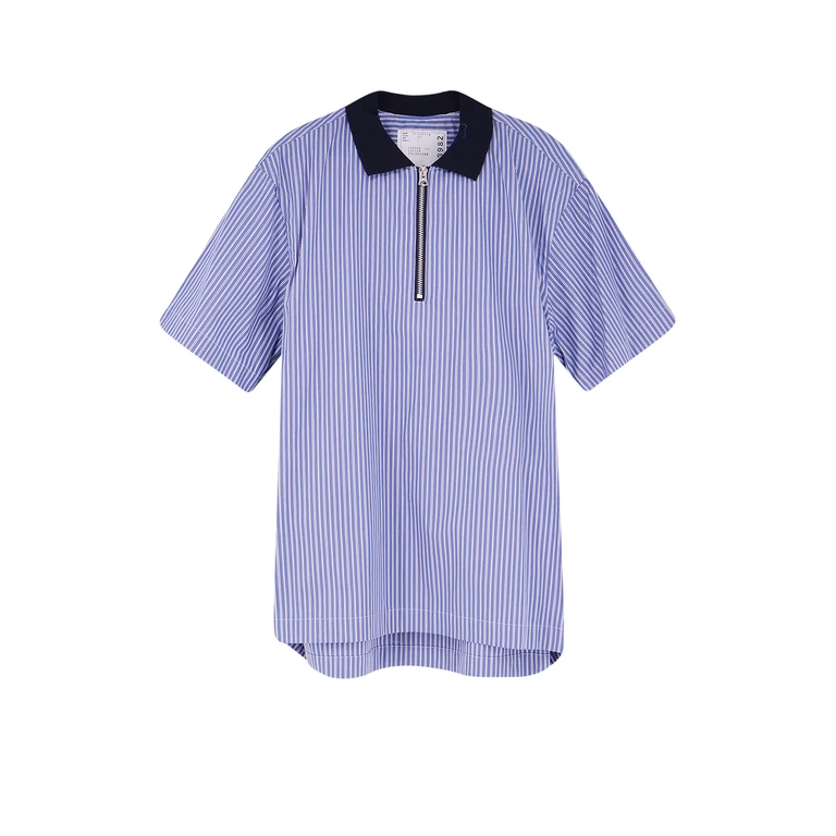 Sacai T-shirts and Polos Blue Stripe Cotone - Men