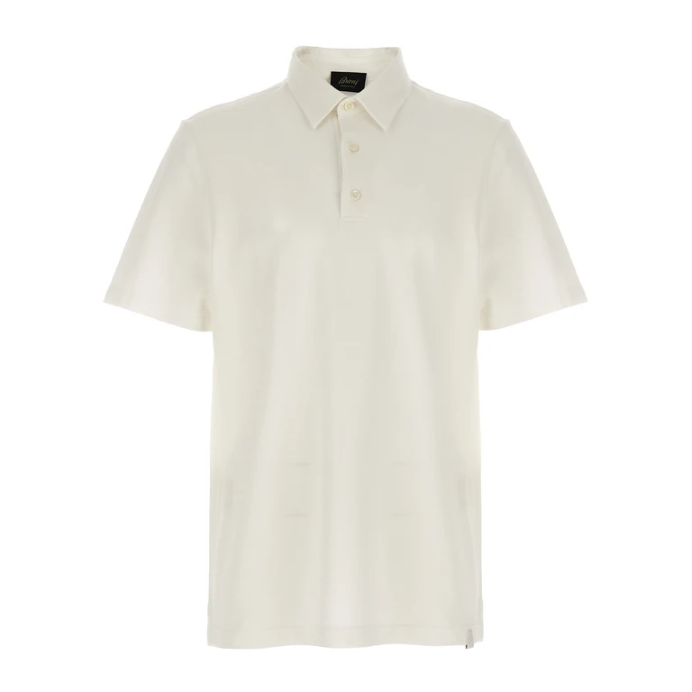 Brioni White Cotton Polo Shirt - Men