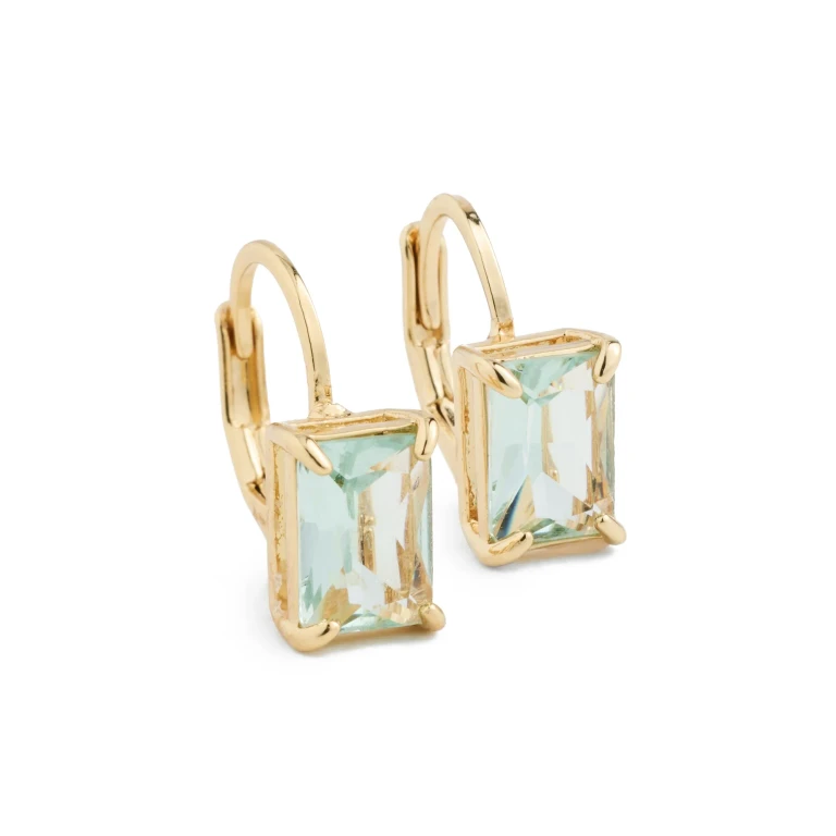 Clare V. Bijoux Lever Back Earrings Mint One Size