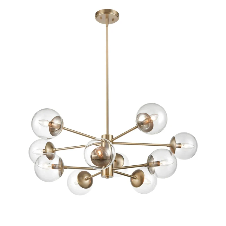 Millennium 10-Light Chandelier in Modern Gold