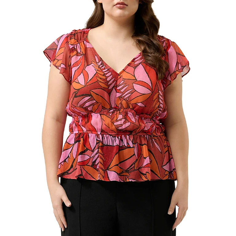 Estelle Plus Aster Sheer Top