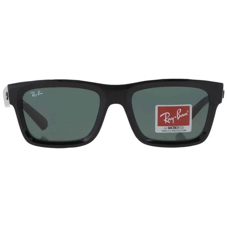 Ray Ban Warren Bio Based Dark Green Classic Rectangular Unisex Sunglasses RB4396 667771 54