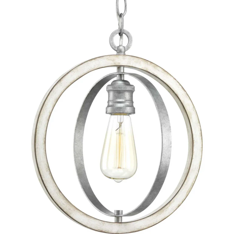 Galvanized Finish One Light Mini Pendant from the Conestee Collection