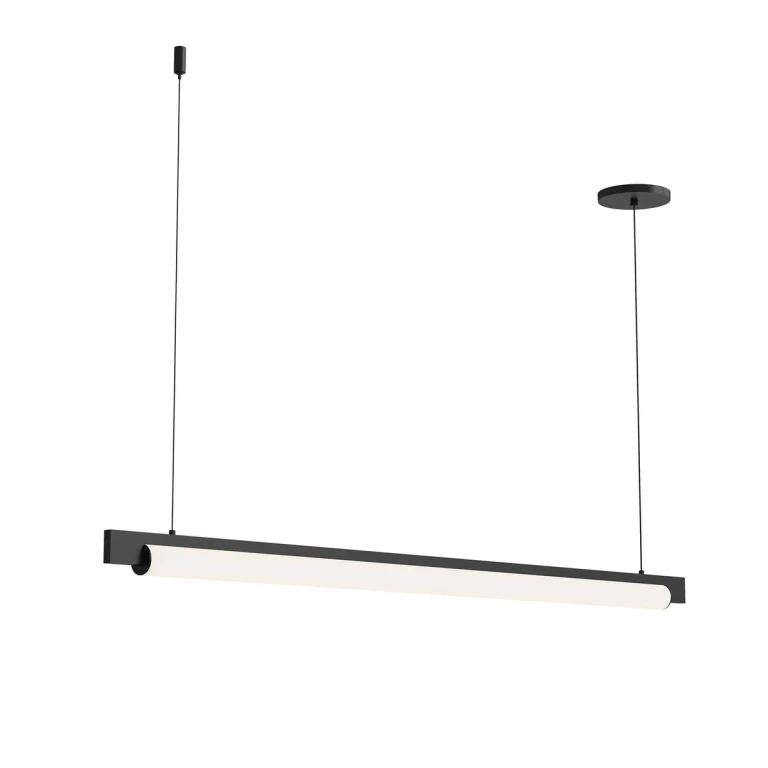 Satin Black LED Pendant from the Keel Collection