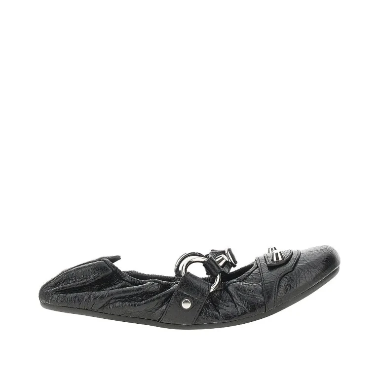 Ballerine City in pelle Arena Balenciaga