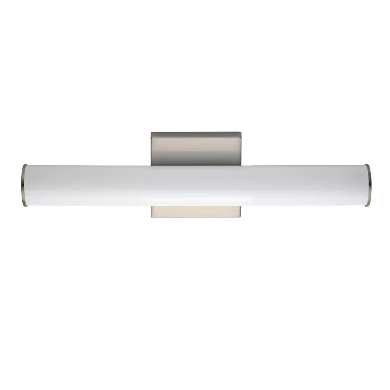 Satin Nickel LED Bathroom Vanity Light from the Rail 5CCT Collection