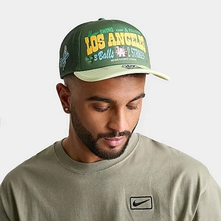 47 Brand '47 Los Angeles Dodgers MLB HITCH Trucker Hat in Fatigue Green