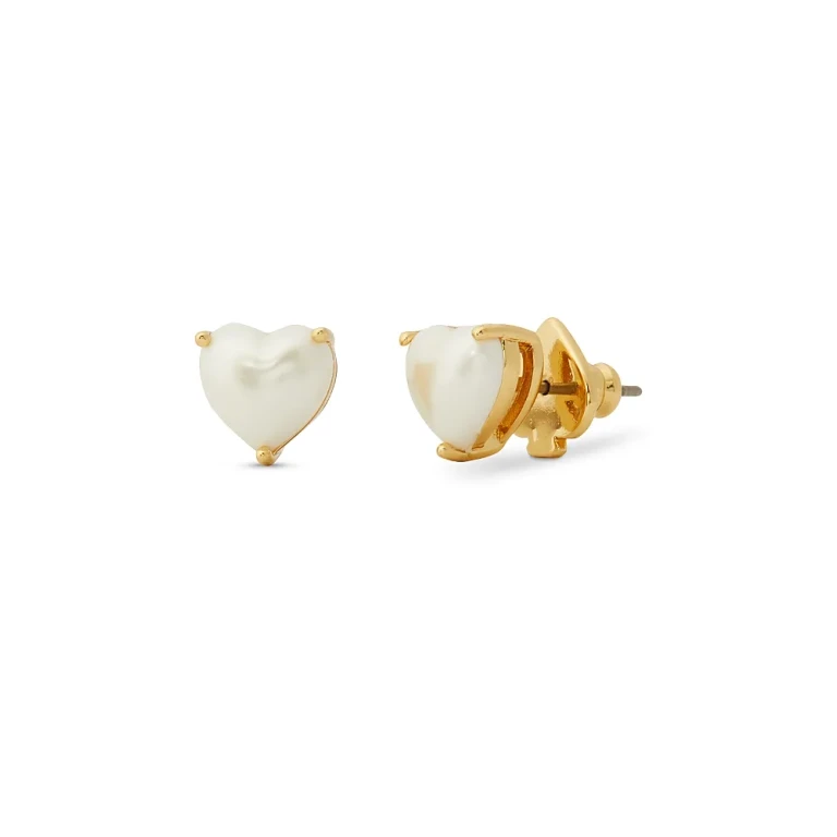 kate spade new york My Love Imitation Pearl Heart Stud Earrings