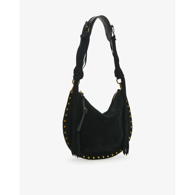 Sac Oskan Soft Zip Franges - Femme - Noir - Isabel Marant