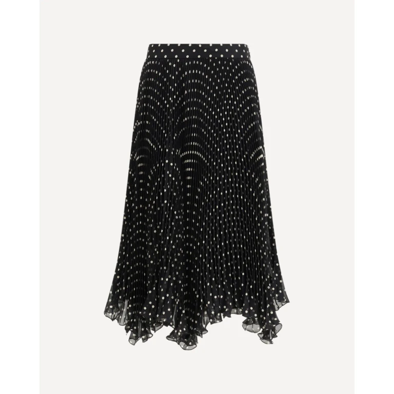 VALENTINO Polka-dot silk Skirt Female 42