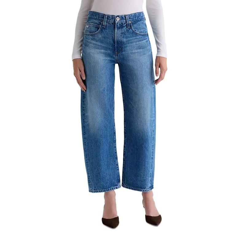 Ag Hattie High Rise Barrel Leg Jeans in Candid