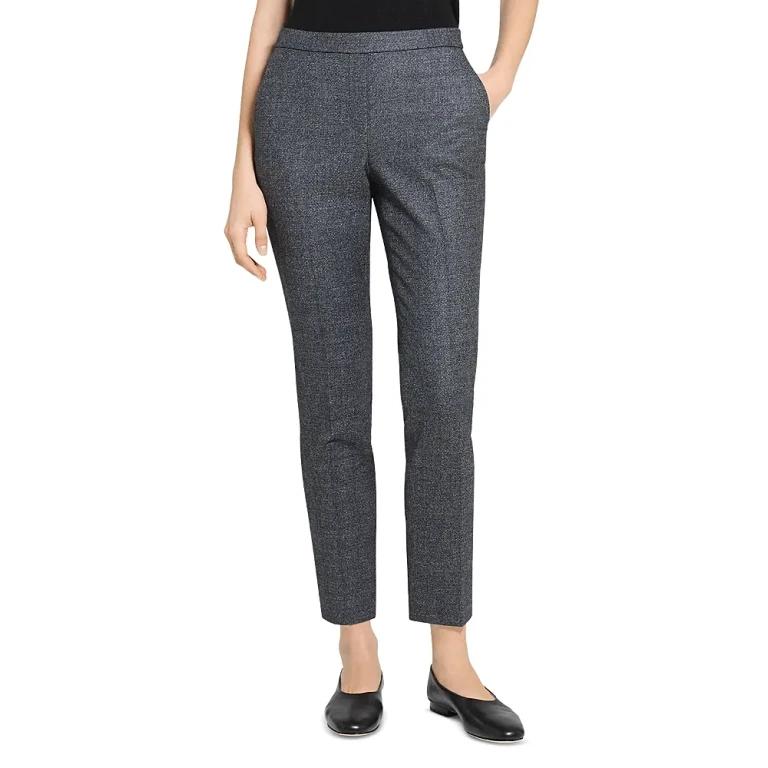 Theory Treeca Pull On Marle Wool Pants