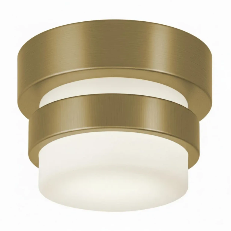 Light Antique Brass LED Flush Mount from the Miami Collection
