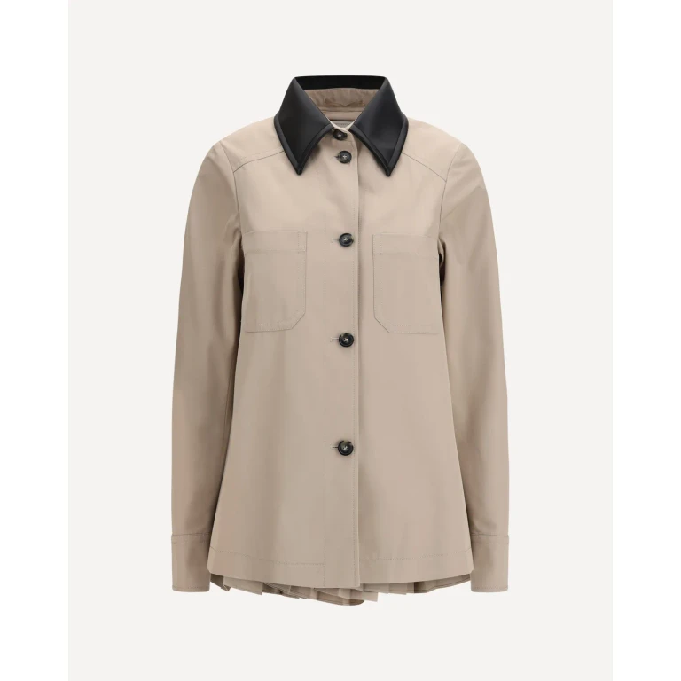 Camisa Max Mara Sportmax de gabardina de algodón con espalda plisada