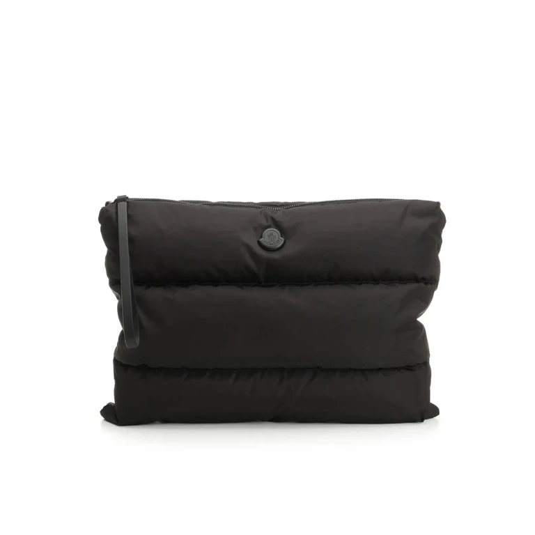 Moncler Manteau En Cuir - Noir
