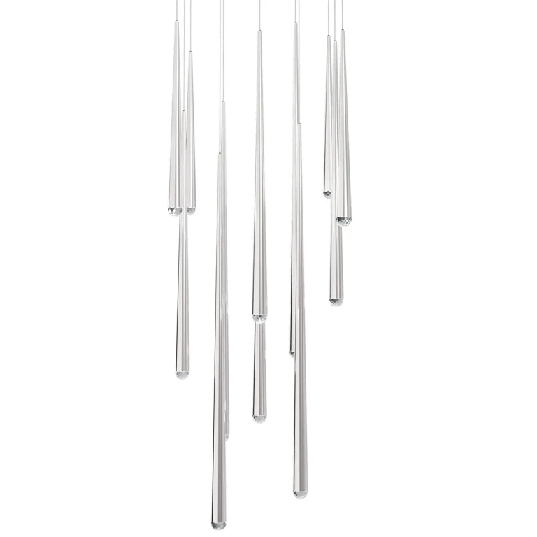 Polished Nickel LED Pendant from the Cascade Collection