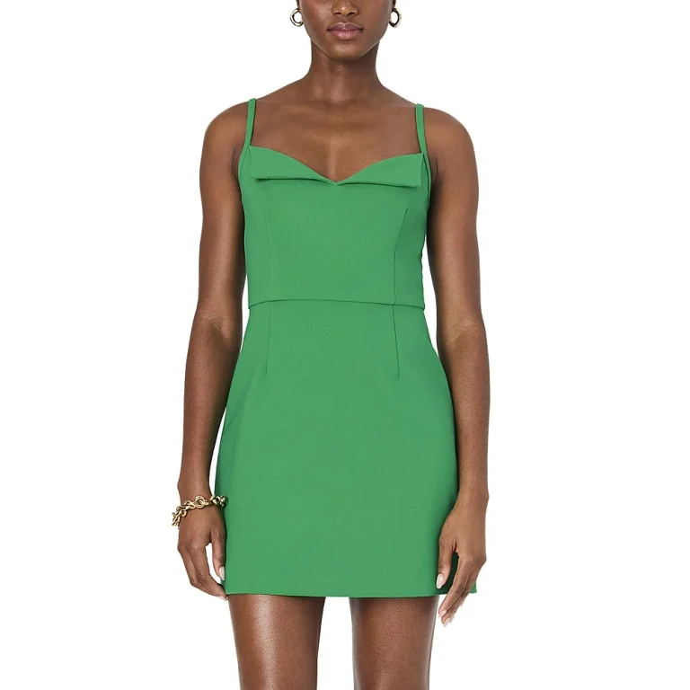 French Connection Whisper Foldover Mini Dress