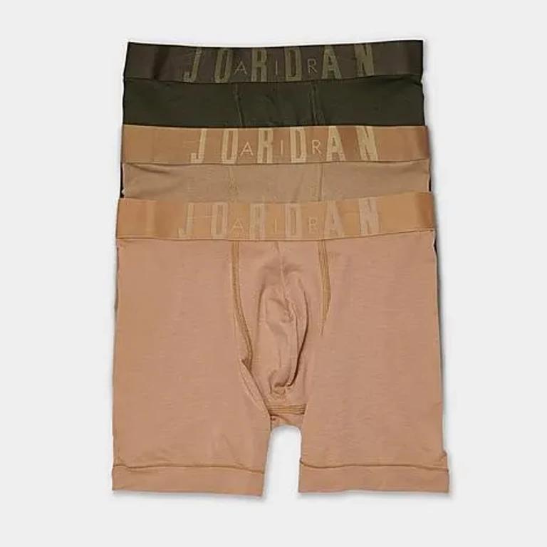 Jordan Men's Flight Modal Boxer Briefs (3-Pack) in Brown/Tan/Sail Size: Small